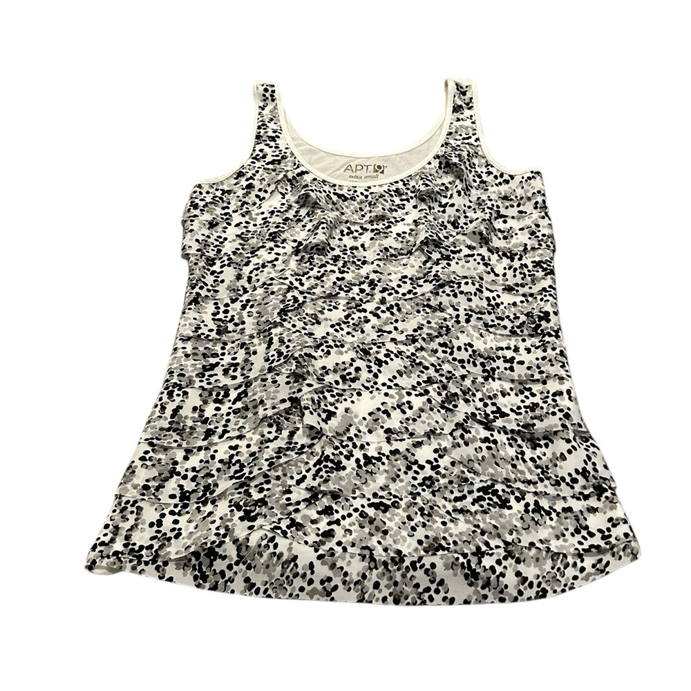 3/$15 APT 9 speckled ruffle tank